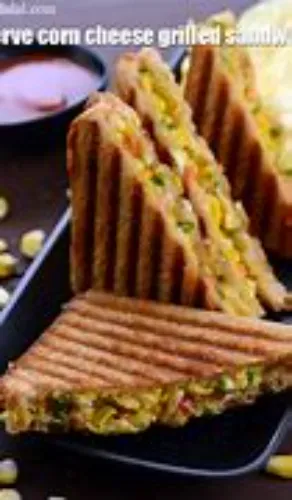 Corn Cheese Club Sandwich